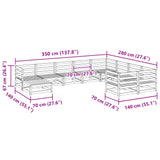 ZNTS 10 Piece Garden Sofa Set Impregnated Wood Pine 3299639