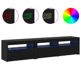 TV Cabinet 2 pcs Black Oak 180 x 35 x 40 cm Engineered Wood 3332505