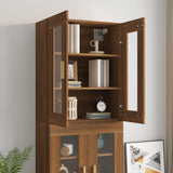 Hanging Wall Cabinet Brown Oak 69.5x34x90 cm 817389