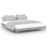 Bed Frame without Mattress Grey Sonoma 200x200 cm Engineered Wood 832011