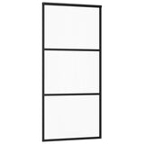 Sliding Door with Hardware Set ESG Glass&Aluminium 90x205 cm 3081941