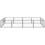 Dog Kennel Black 8 m Steel 3082111