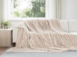 Throw Blankets 6 pcs Beige 240 x 220 cm Fleece 42016943