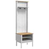 Hallway Cabinet FLORO White 50 x 40 x 158 cm Solid Pine Wood 42011246