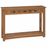 Console Table Natural 110 x 30 x 80 cm Solid Teak Wood 42024246