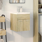 2 Piece Bathroom Furniture Set Sonoma Oak Engineered Wood 3324982