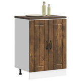 Sink Base Cabinet Lucca Smoked Oak Engineered Wood 853682