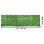 Balcony Screen with Green Leaves 600x150 cm 315506