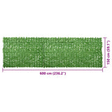 Balcony Screen with Green Leaves 600x150 cm 315506