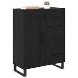 Sideboard Black Oak 69.5 x 34 x 90 cm Engineered Wood and Iron 881647