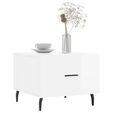 Coffee Tables 2pcs High Gloss White 50x50x40 cm Engineered Wood 829433