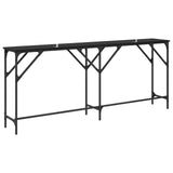 Console Table Black Oak 180 x 30 x 75 cm Engineered Wood 882880
