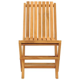 Folding Garden Chair Set of 4 Natural Wood Solid teak wood Medium 3155052