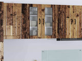 Wall Glass Cabinet LUCCA Old Wood 60 x 31 x 80 cm 885093