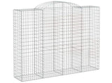 Arched Gabion Baskets 8 pcs 200x50x200/220 cm Galvanised Iron 3146431