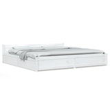 Bed Frame without Mattress with Drawers White 200x200 cm 3103580
