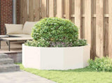 Planter White 120 x 120 x 50 cm Steel 883746
