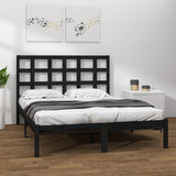 Bed Frame without Mattress Black 200x200 cm Solid Wood 3105494