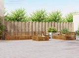 Outdoor Sofa Set 7 pcs Natural Solid Acacia Wood 3373074