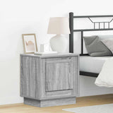 Bedside Cabinet 2 pcs Grey 44 x 34.5 x 45 cm Engineered Wood 869573