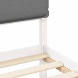 Bed Frame with Upholstered Headboard Light Grey 90 x 200 cm 877868