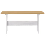 3 Piece Dining Set REINE Honey Brown and White Solid Wood Pine 3096570