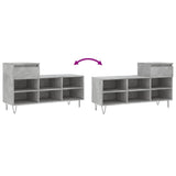 Shoe Cabinet Concrete Grey 102x36x60 cm Engineered Wood 831368