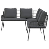 Sofa with Cushion Grey x x Metal 4108263
