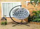 Hanging Egg Chair Outdoor Indoor Garden Swing Chair with Folding Basket, Garden Hanging Chair with T3398P328457
