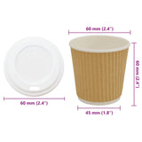 Paper Coffee Cups with Lids 1000 pcs 4oz 100ml 3325223