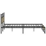 Metal Bed Frame without Mattress Sonoma Oak 193x201 cm 3325122