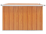 Outdoor Storage Box Galvanised Steel 150 x 101 x 91 cm Wood 42039102