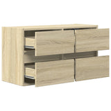 TV Wall Cabinet with LED Lights Sonoma Oak 80x31x45 cm 852287