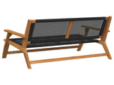 Garden Furniture Black 122 x 78 x 73 cm Solid Acacia Wood 367819