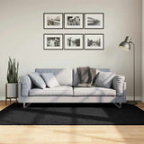 Shaggy Rug PAMPLONA High Pile Modern Black 140x200 cm 375279