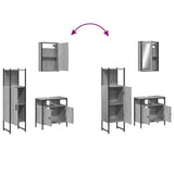 3 Piece Bathroom Furniture Set Grey Sonoma Engineered Wood 3214818