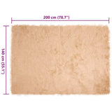 Faux Sheepskin Rug TAFALLA Beige 140 x 200 cm Polyester 42021483