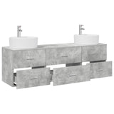 Bathroom Cabinet Set 3 pcs Concrete Grey 62.5 x 44.5 x 50 cm 3405870
