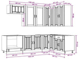 Kitchen Unit LUCCA 8 pcs White Engineered Wood 3438477