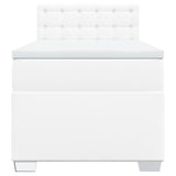 Box Spring Bed with Mattress White 80x200 cm Faux Leather 3286097