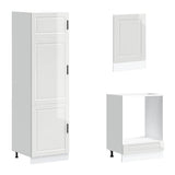 7 Piece Kitchen Cabinet Set Porto High Gloss White Engineered Wood 3314783