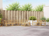 Outdoor Sofa Set 7 pcs White 59 x 59 x 37 cm Solid Acacia Wood 3387293