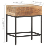 Side Table 40x30x50 cm Solid Rough Mango Wood 320938