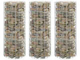 Circular Gabion Raised Beds 3 pcs Galvanised Steel 30x100 cm 152020