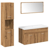 5 Piece Bathroom Furniture Set Artisan Oak Engineered Wood 3328604