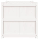 Garden Planter White 70x70x70 cm Solid Wood Pine 837435