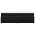 ZNTS Box Spring Bed with Mattress Black 90x200 cm Fabric 3285347