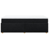ZNTS Box Spring Bed with Mattress Black 90x200 cm Fabric 3285347
