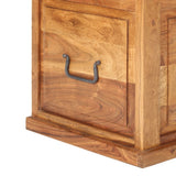 Chest Natural wood Solid acacia wood Small Storage Chest Square 289649