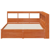 Bookcase Bed with Headboard with Storage Solid Pine Wood 3423795